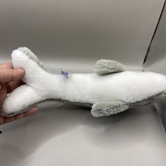 Vintage 1992 Sea World Dolphin 10" Plush Gray & White Blue Eyes Stuffed Animal - Picture 4 of 7